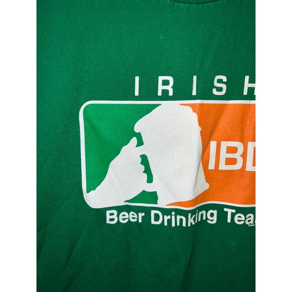 Vintage Irish Beer Drinking Team Shirt Alcohol Green Tee 2000s L Large - Picture 2 of 9